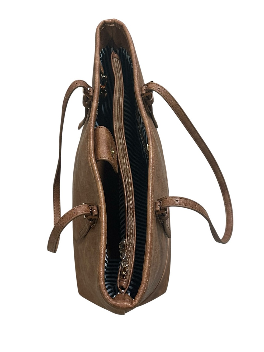 Urban Expressions. Brown Faux Leather Tote Bag - Picture 6 of 11